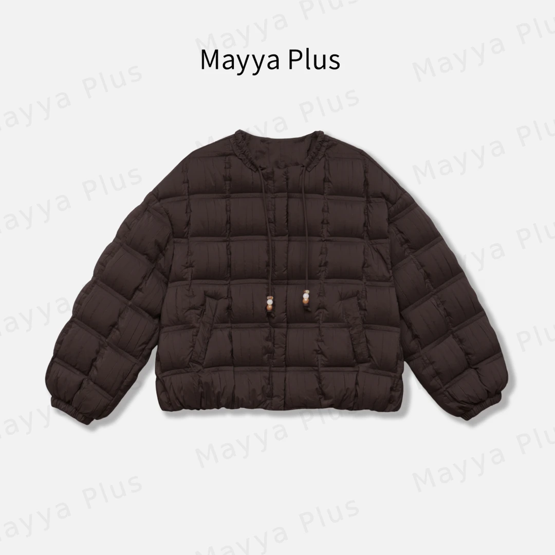 【温暖时刻】Mayya Plus麦芽定制百搭流光风白鸭羽绒服外套32546259