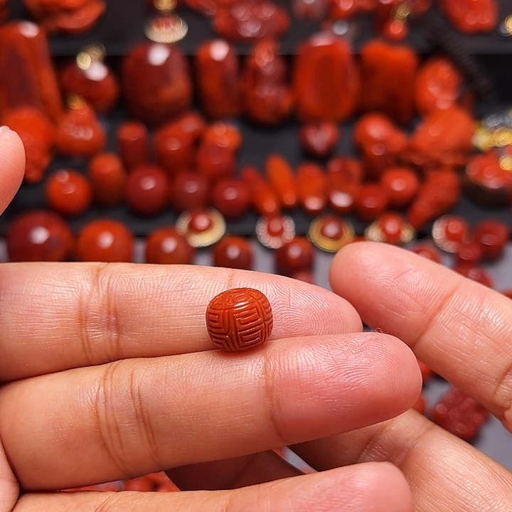 南红玛瑙未镶嵌配饰回纹老型10.3mm