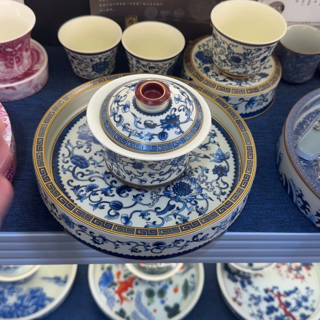 陶景德陶瓷盖碗茶具