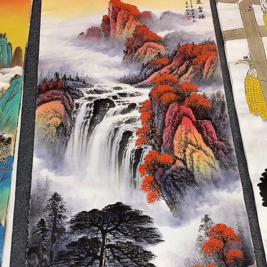 国画画画真的画画