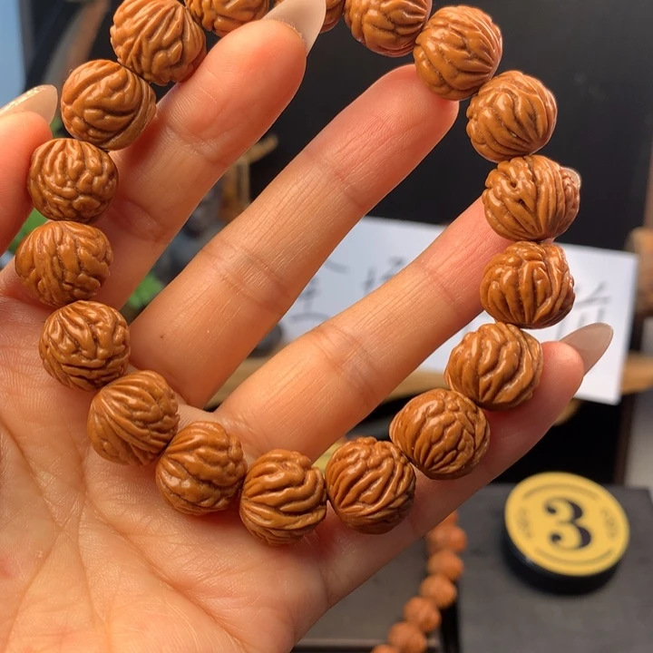 文玩核桃手串15金豆