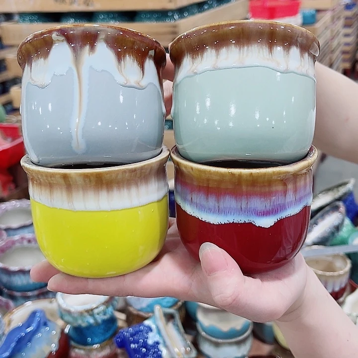 有孔，凑10元包邮陶瓷花盆发货！