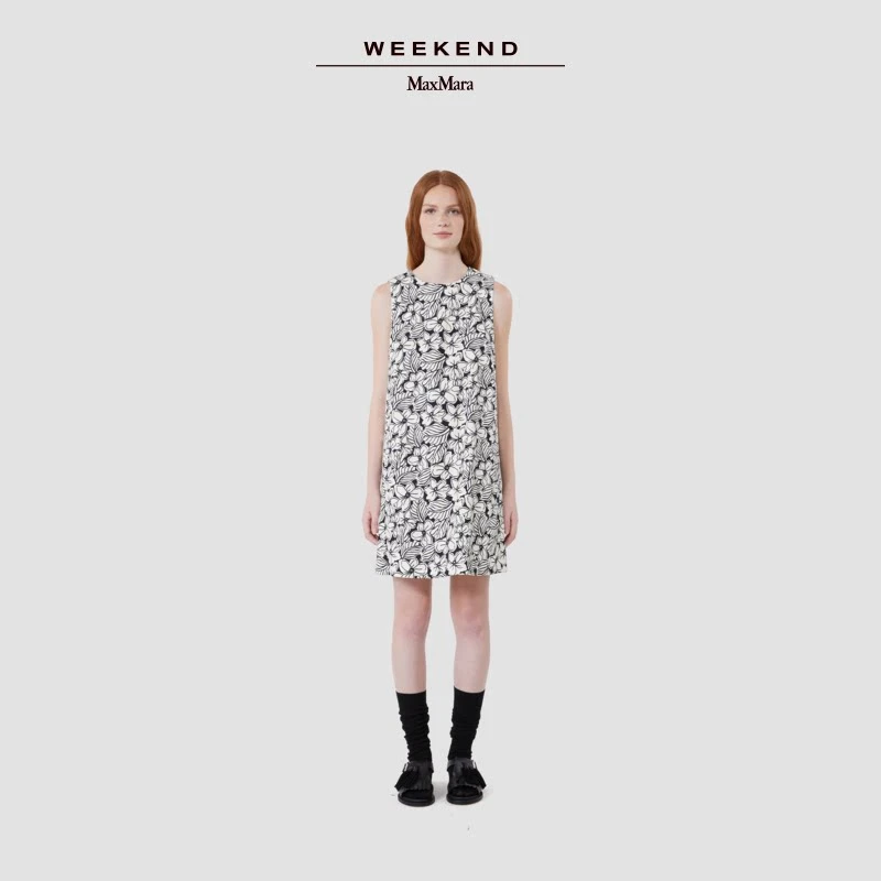 【春夏新降】Weekend MaxMara 26春夏印花无袖A字连衣裙5221126206商品图