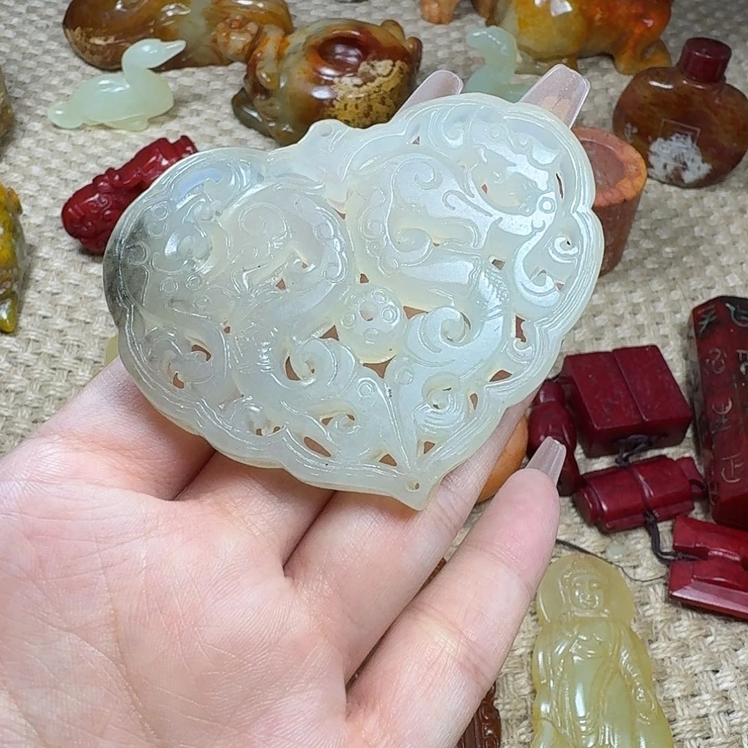 白玉菩提吊坠挂件