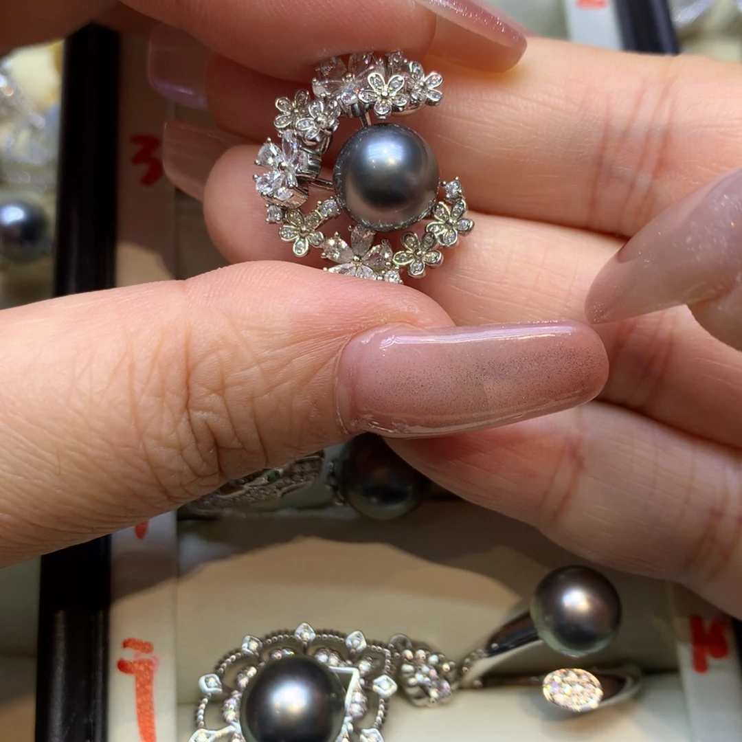 颈饰银S925镶嵌海水珍珠