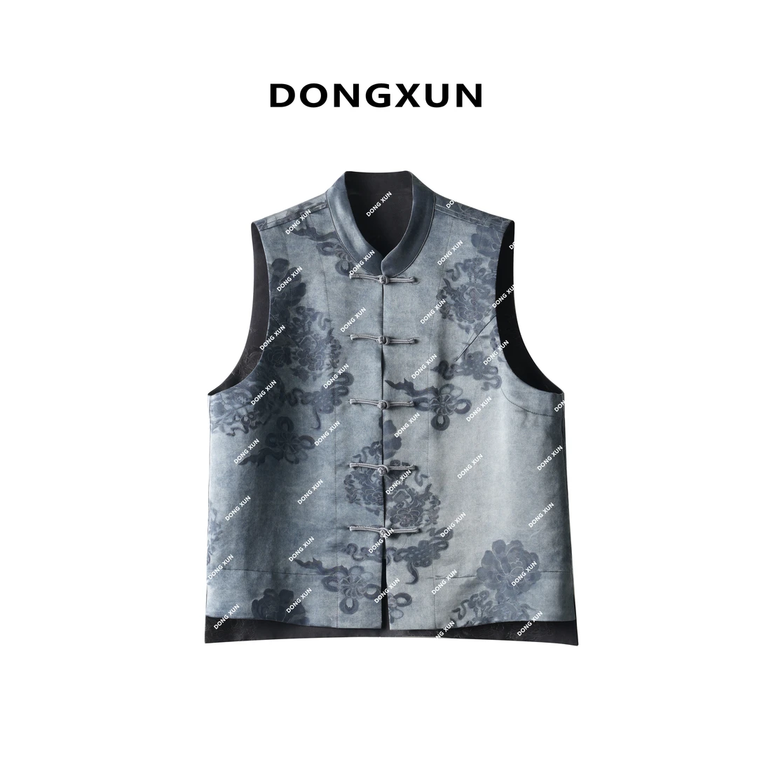 【清风】满分桑蚕丝无袖立领马甲DX25AM012