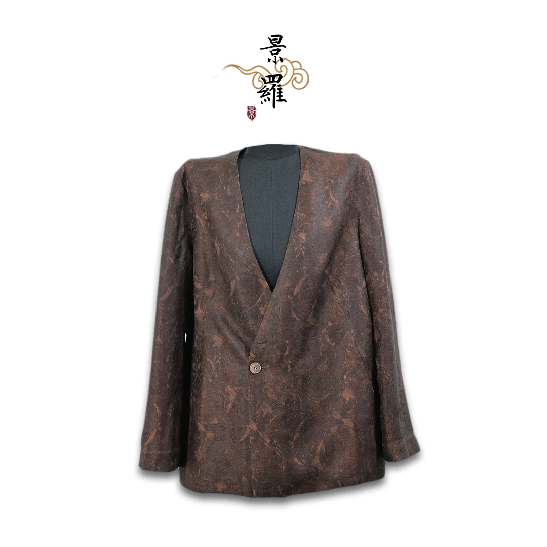 景罗【柞夷陵】夏季新款新国风新中式女士百搭日常桑蚕丝上衣D16018