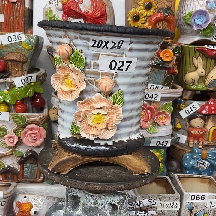 粗陶材质多肉花盆