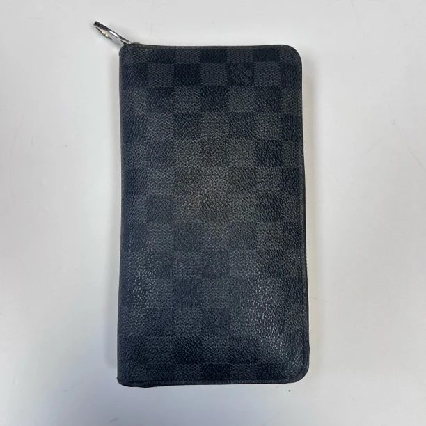 95新 LouisVuitton/路易威登 LV98新黑棋盘格拉链钱包1958