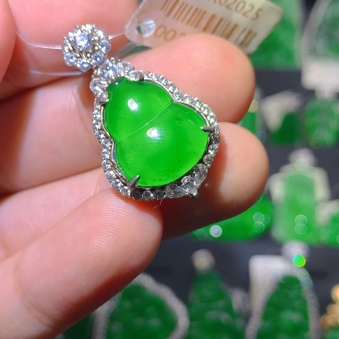 【闪购商品】翡翠吊坠(不含链)银S925镶嵌