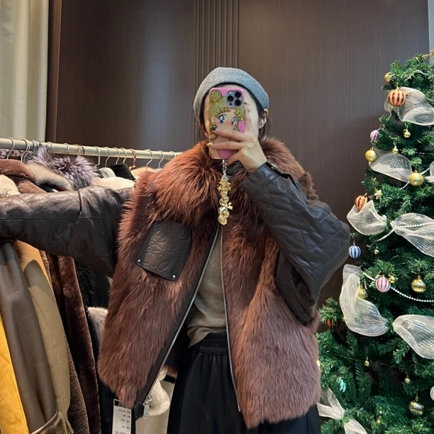 高订实体店皮毛一体外套清货-10518