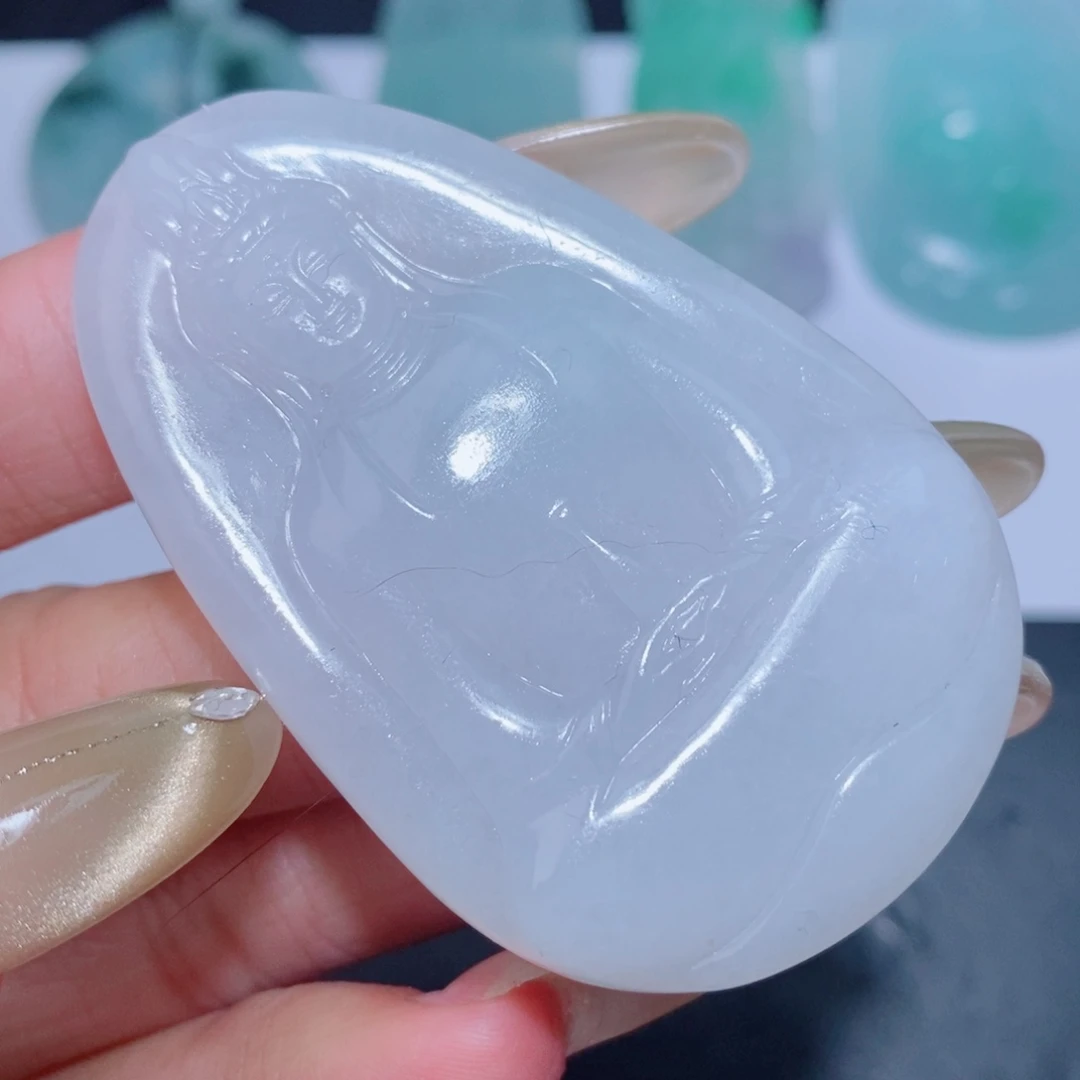 定制翡翠未镶嵌毛货翡翠挂件