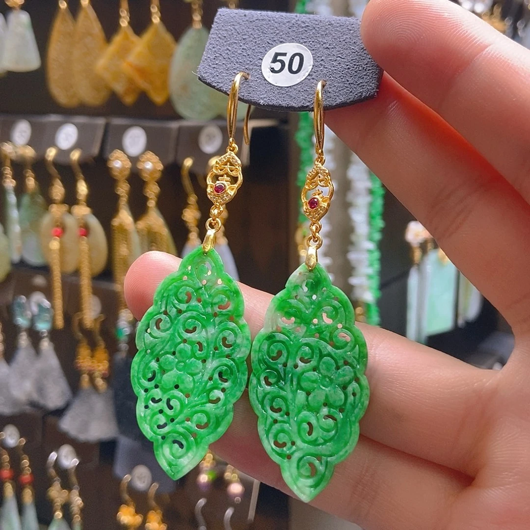 翡翠未镶嵌耳饰翡翠