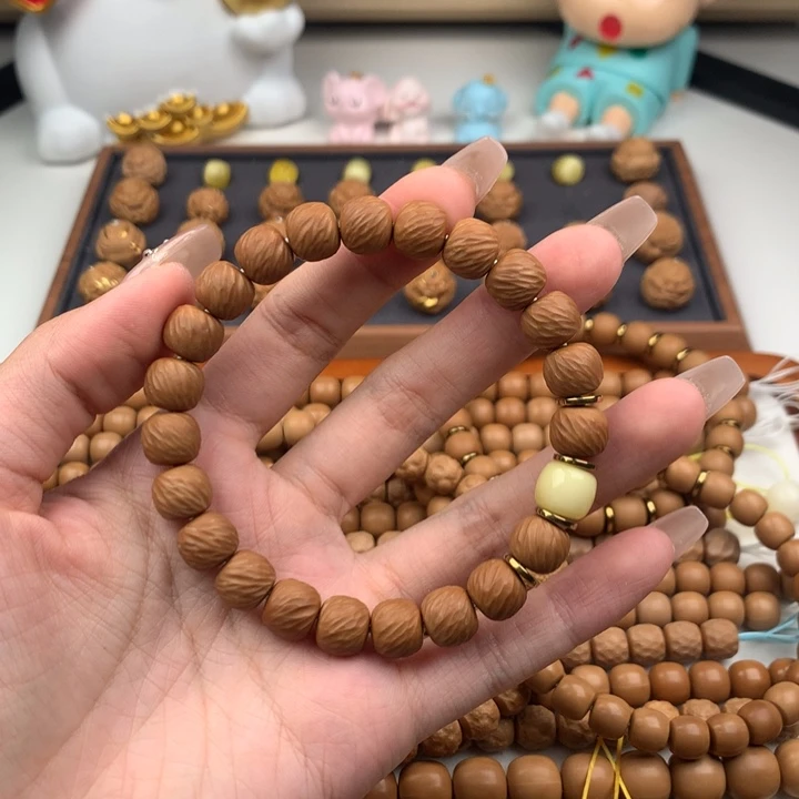 猴头核桃手串阿*，全品云锦➕蜡