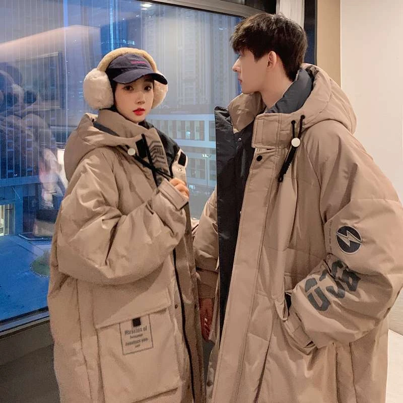 ONLY90白鸭绒长款羽绒服男女过膝冬季极寒保暖加厚宽松情侣潮牌外