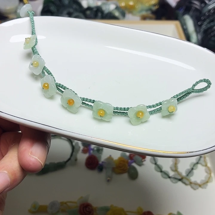 翡翠未镶嵌手镯14-15手围  桂花