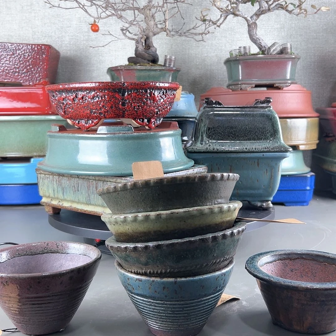 壹***间高温紫砂釉盆一只