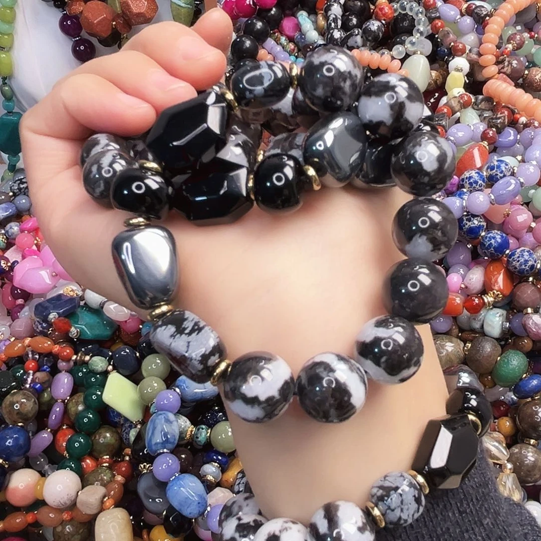 玛瑙/玉髓合金手链水墨画卡14