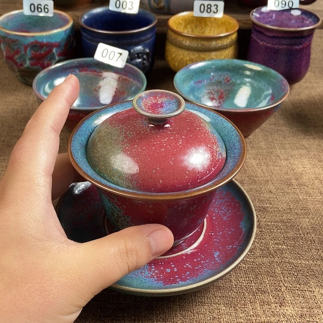 婉***扬瓷片钧瓷茶壶茶具