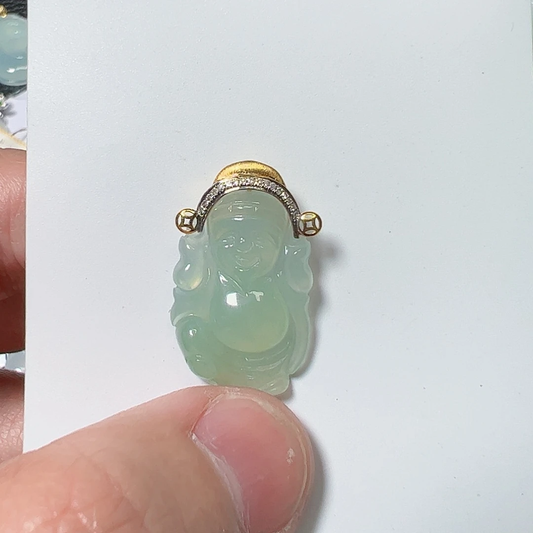 翡翠吊坠(不含链)未镶嵌财爷爷