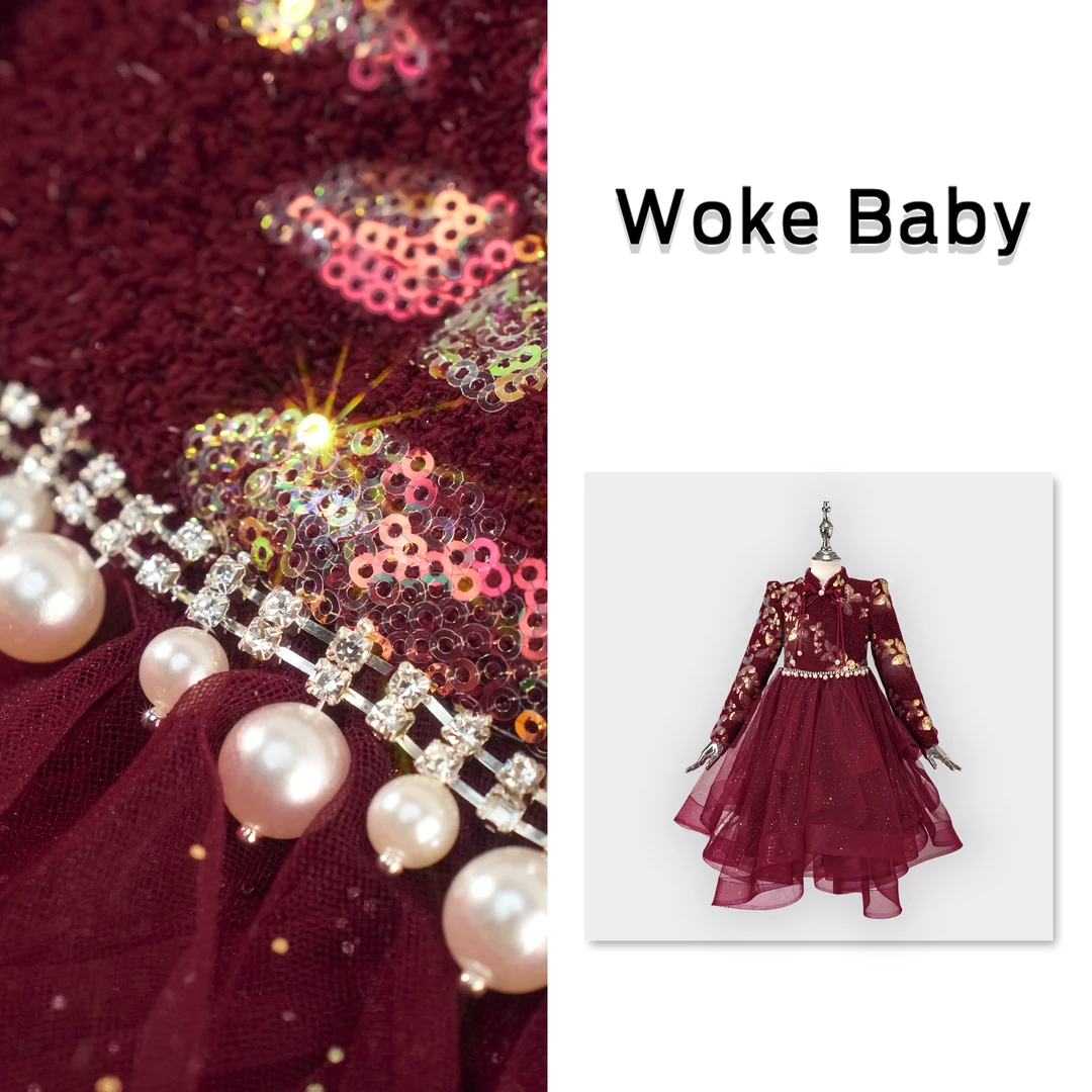 【现货】女童秋季新款礼服裙儿童汉服 连衣裙V10249