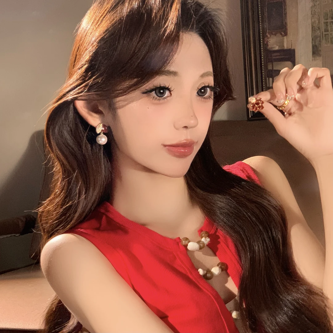 FULL GIRLISH耳环02474不对称花卉耳钉耳饰