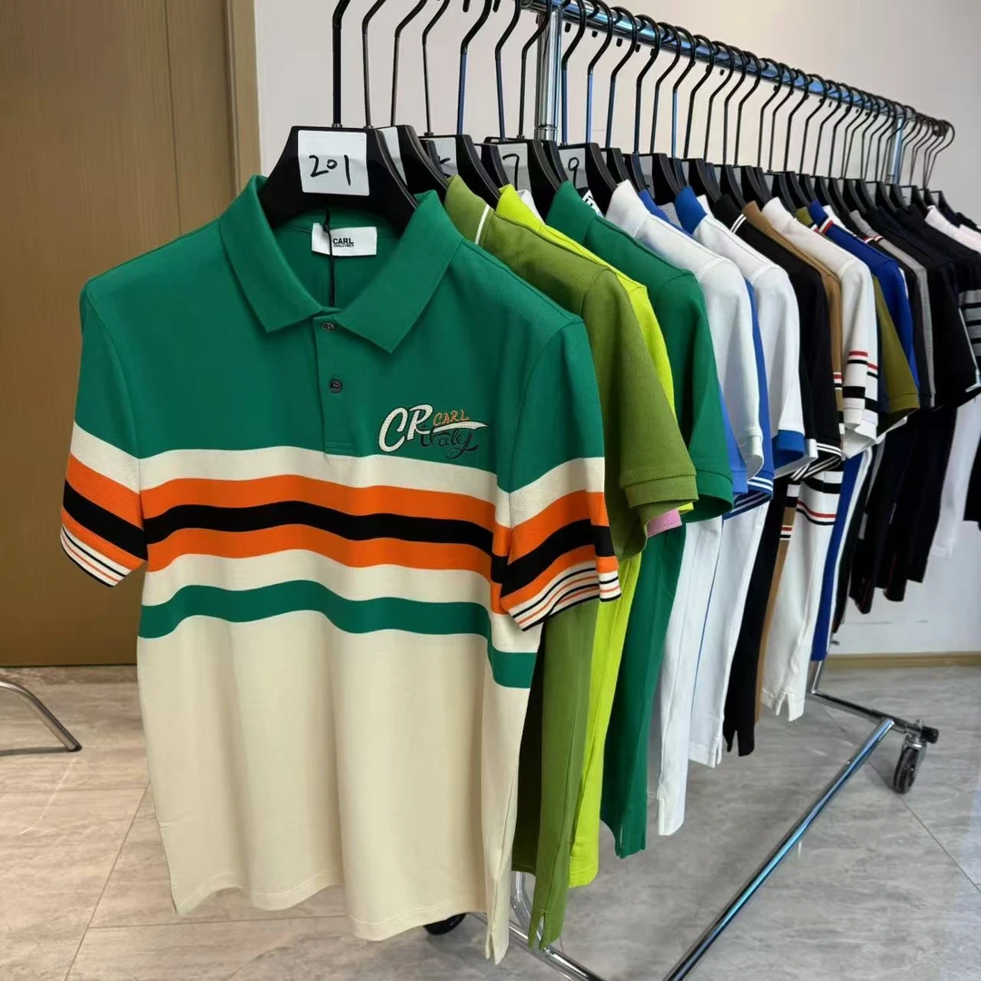 方领男士免烫潮流情侣纯色短袖时尚男半袖t恤夏季宽松Polo衫