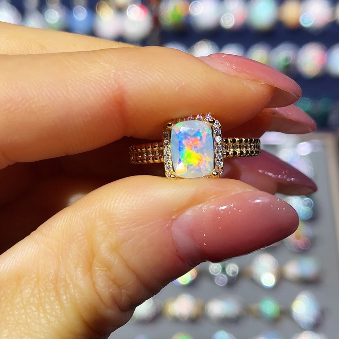 欧泊银S925镶嵌戒指