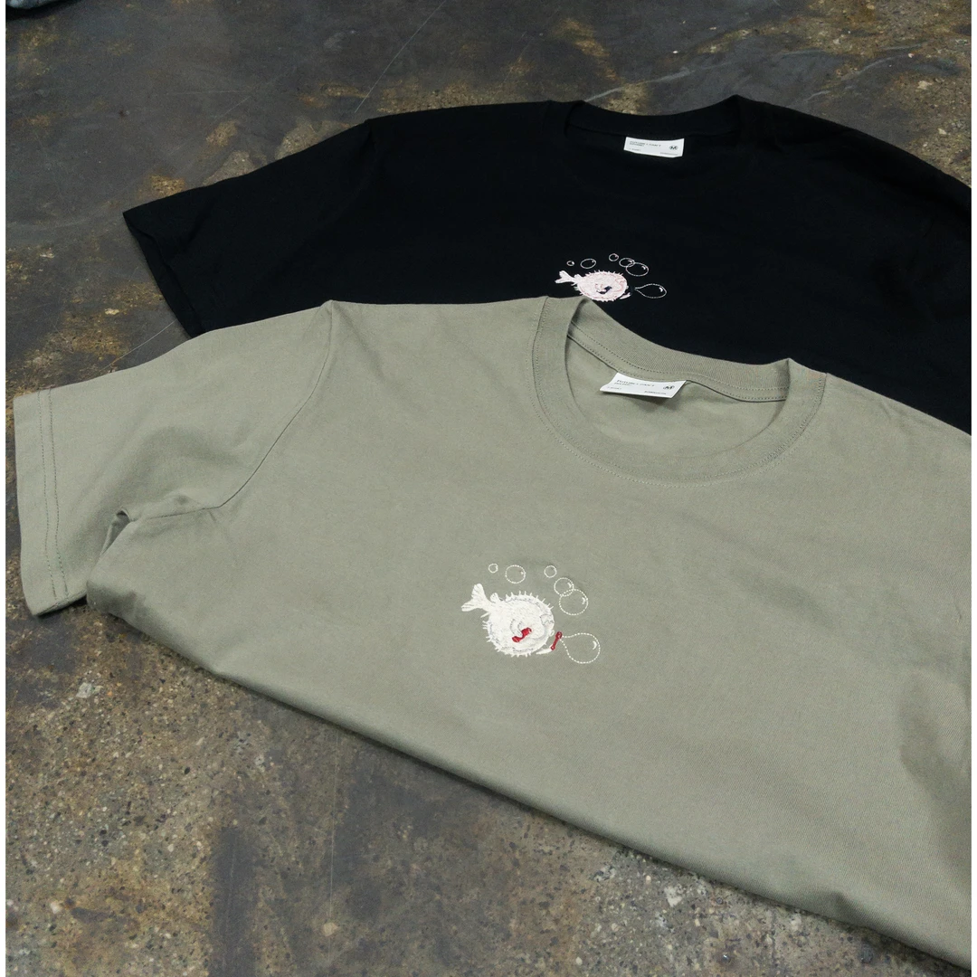 hd【T恤系列】泡泡鱼 230g精梳棉男女同款短袖