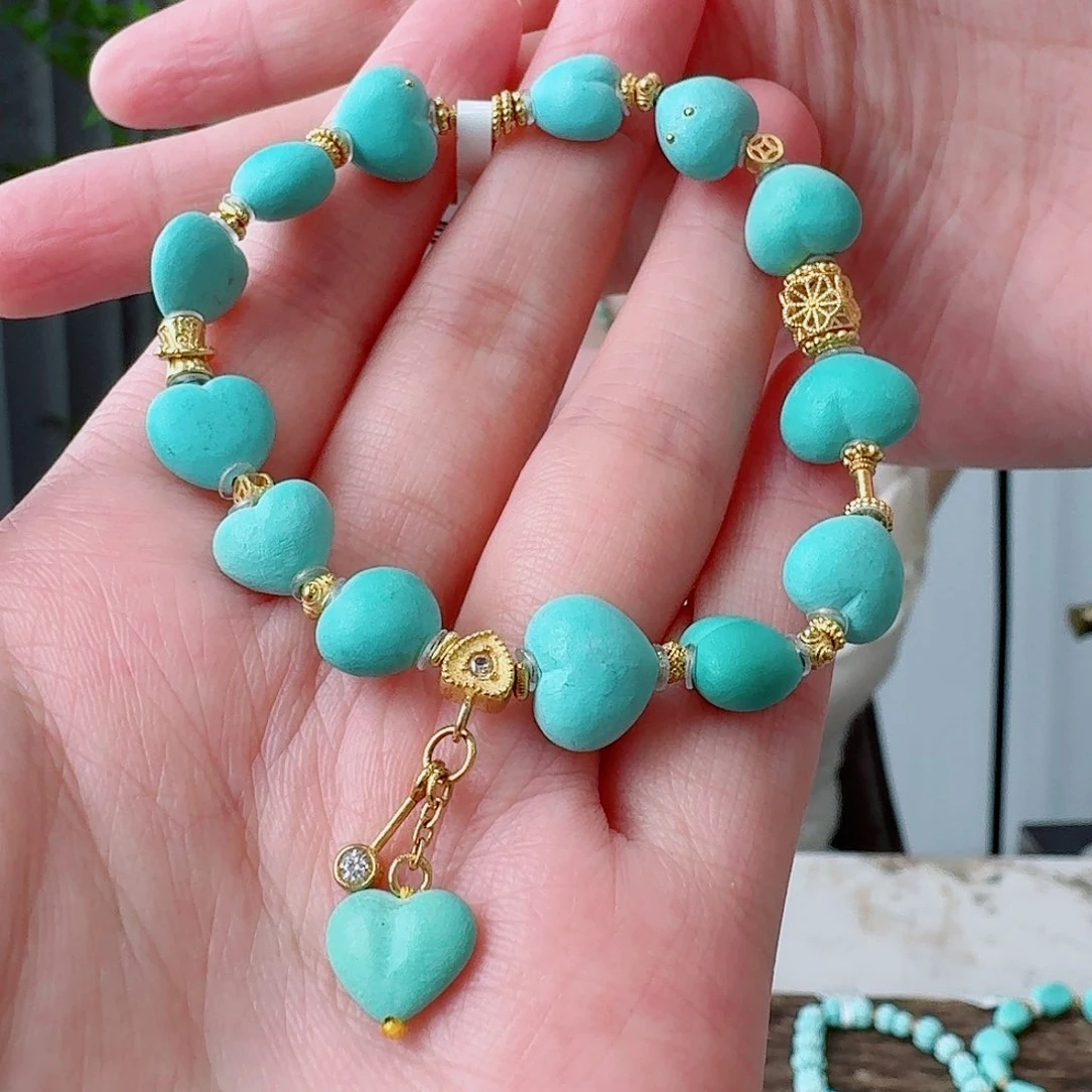 18K金镶嵌绿松石珠宝奇石