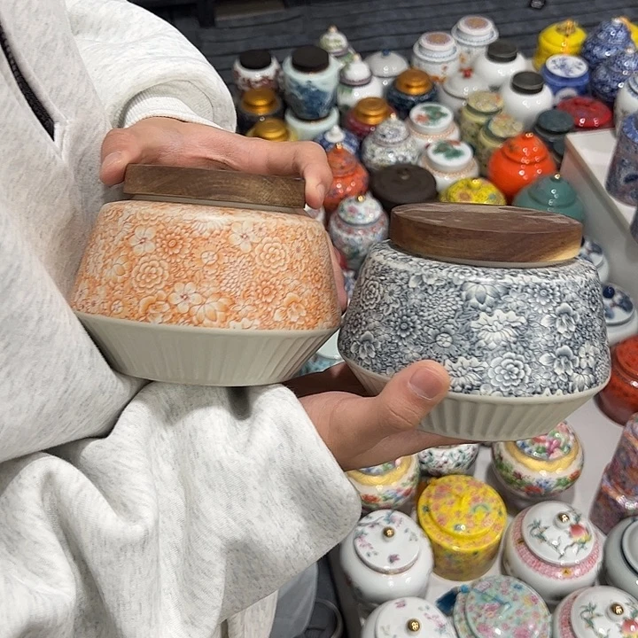茶叶罐陶瓷家用储物罐瑕疵品介意勿拍