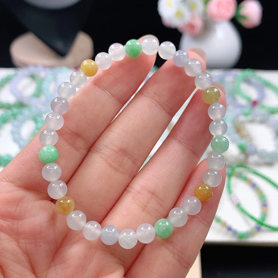 翡翠未镶嵌手链5.6mm