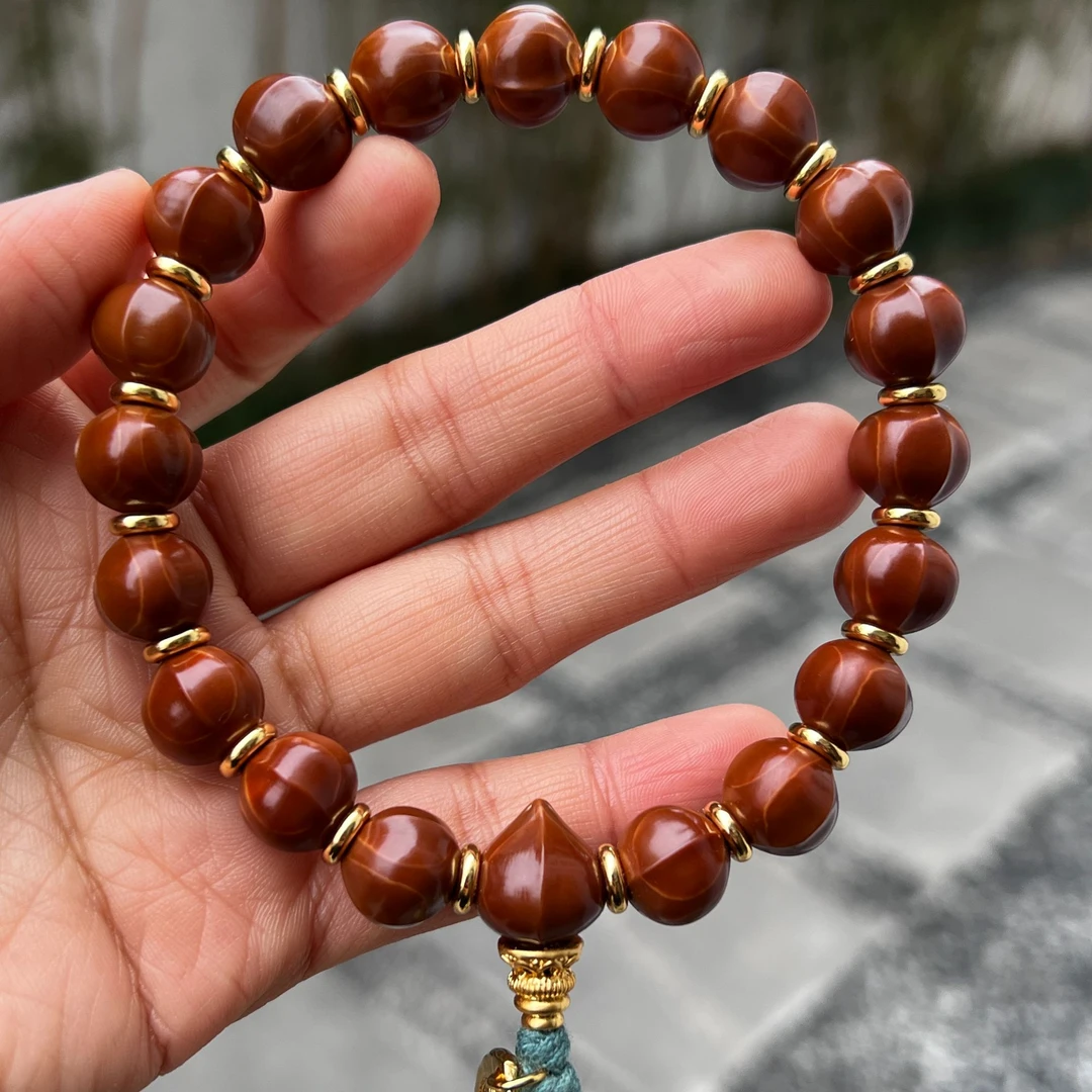 【常态铁核】1.1鲨鱼背抛光素铁核梅林橄榄核手串老核年份核