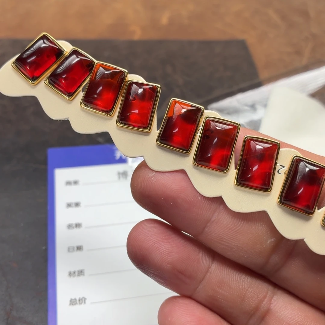 银S925镶嵌琥珀耳饰多样性发货拍一发一