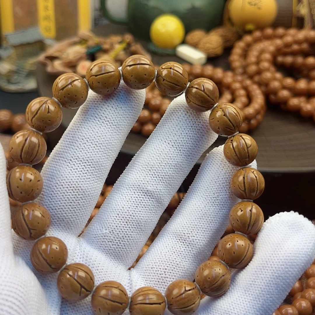 木质海*12尺寸桃核手串