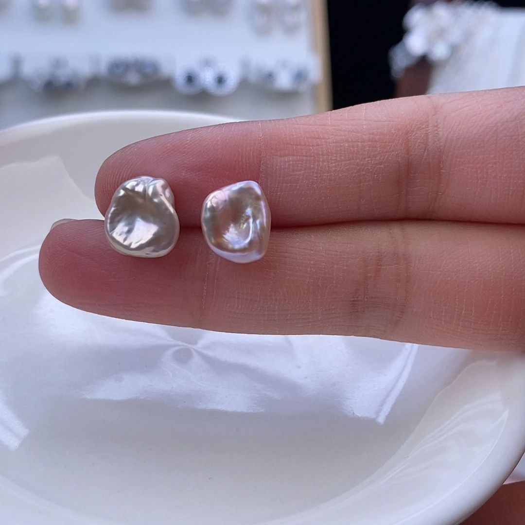 耳饰淡水珍珠银S925镶嵌