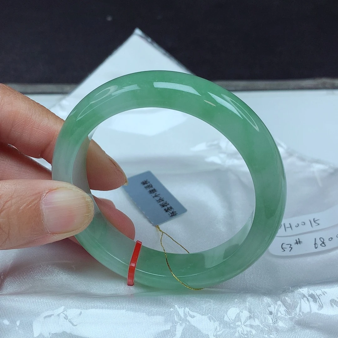 翡翠未镶嵌手镯53圈0015