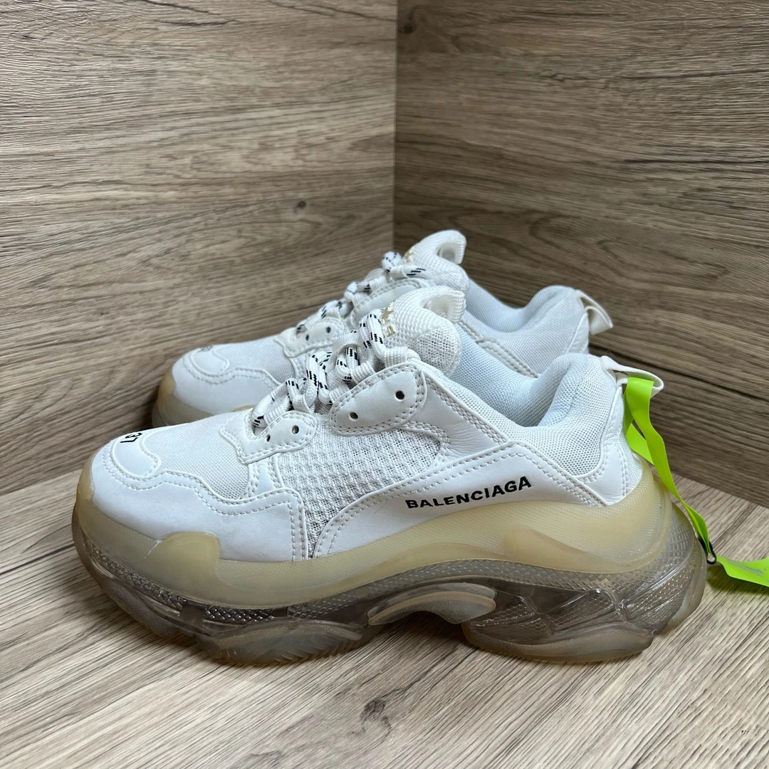 95新 Balenciaga/巴黎世家 Triple S 白气垫老爹鞋 37码