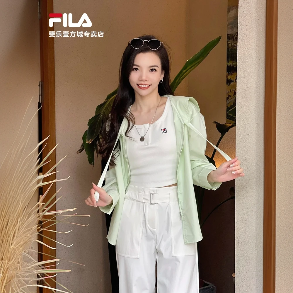 Fila/斐乐夏季新款女士户外运动百搭长袖衬衫夏日出游F11W524401F