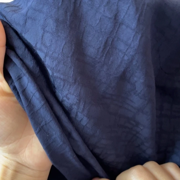 天丝（莱赛尔纤维）深藏蓝色提花2米