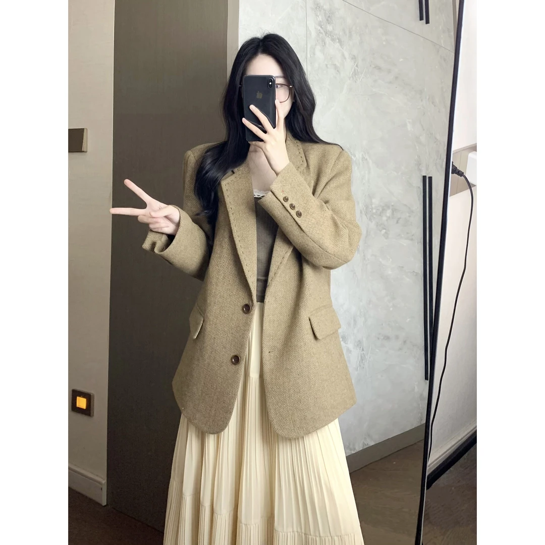 MARIE.COCO法式御姐小香风气质高级感毛呢西装外套女气质半身裙子