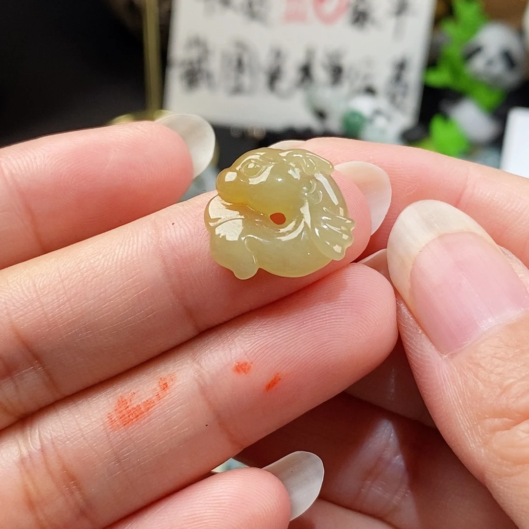 翡翠未镶嵌颈饰鱼化龙