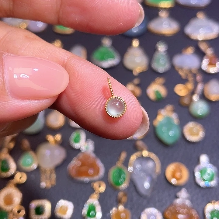 翡翠银S925镶嵌颈饰