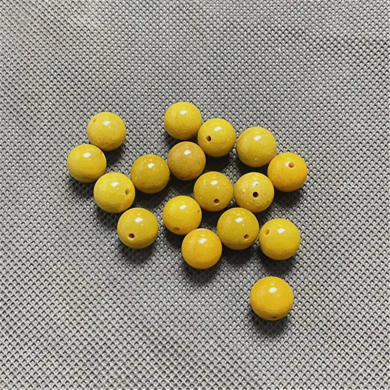 南非老料黄舒8MM圆珠散珠 S1082 多样性发一