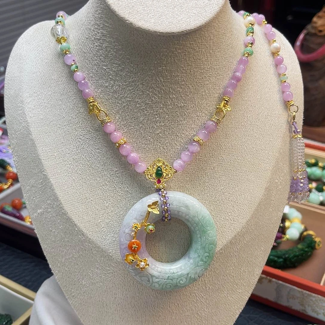 翡翠未镶嵌吊坠(赠链)炸