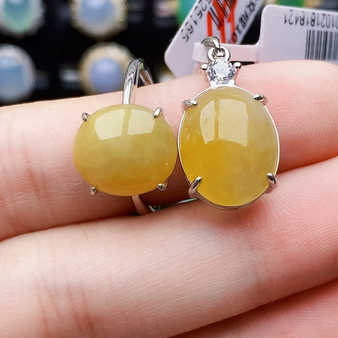 银S925镶嵌戒指翡翠8013