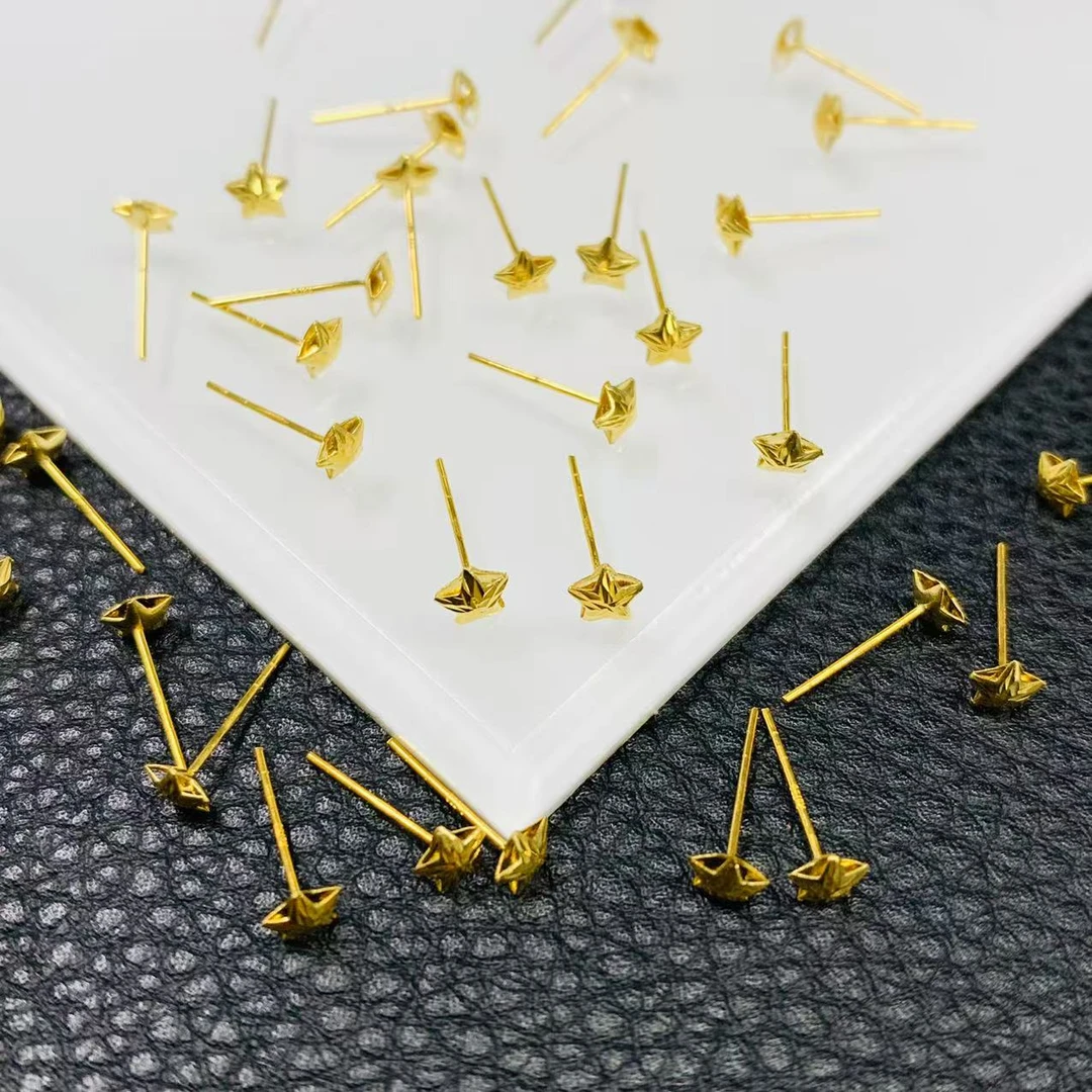 YZ4127-18K金星星耳饰-JS(多样性发其一)