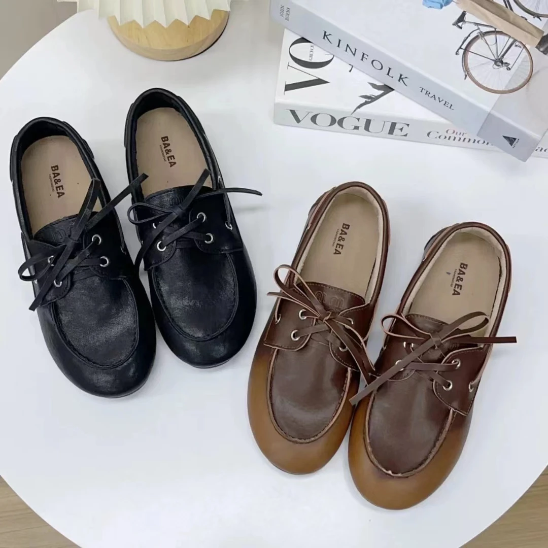春季时尚小皮鞋英伦风软底舒适百搭款乐福单鞋195-7912