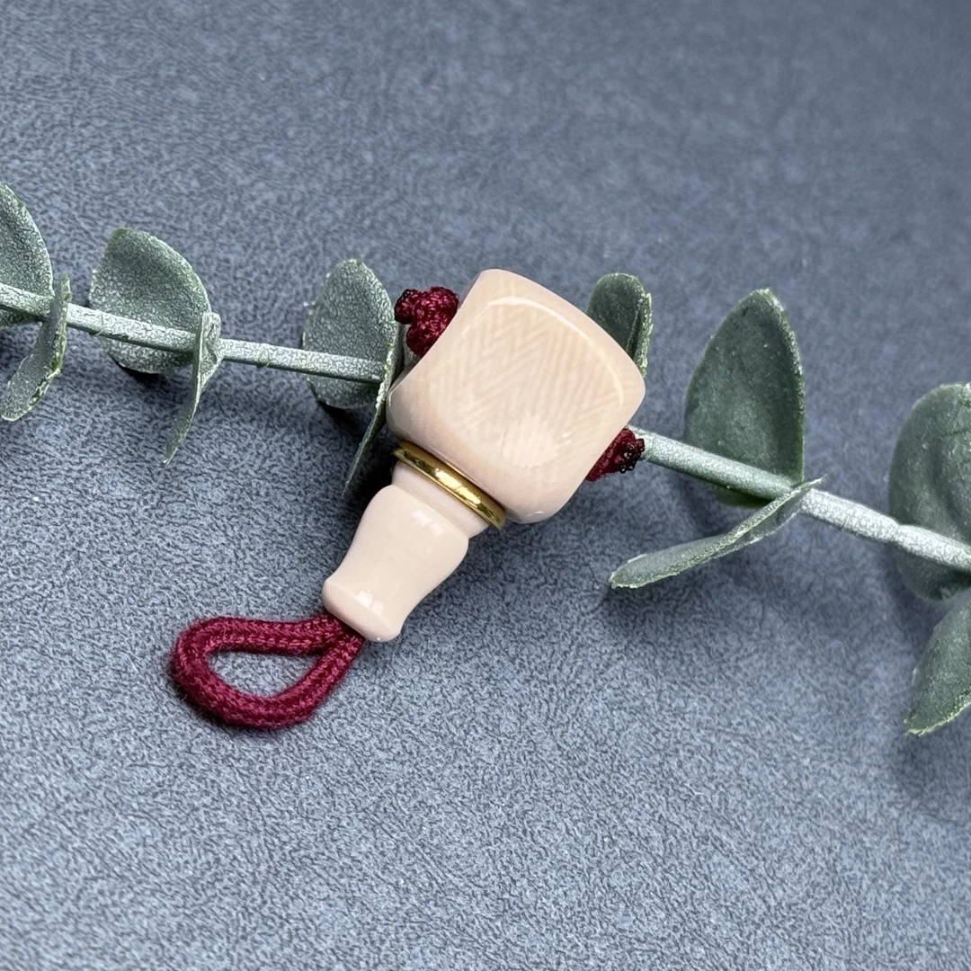 K9469天然猛犸象牙方糖三通15×28mm支持鉴定假一罚十