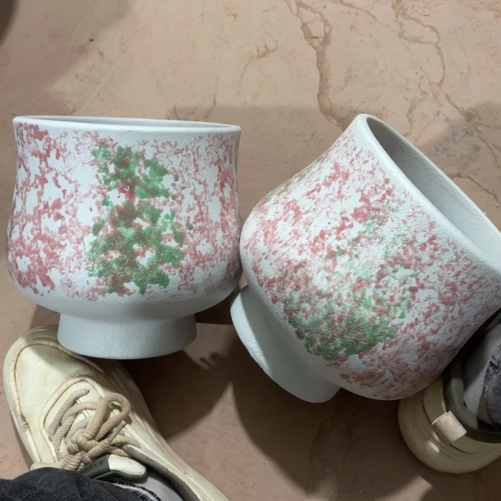 紫砂花盆口径19高度20两只正品